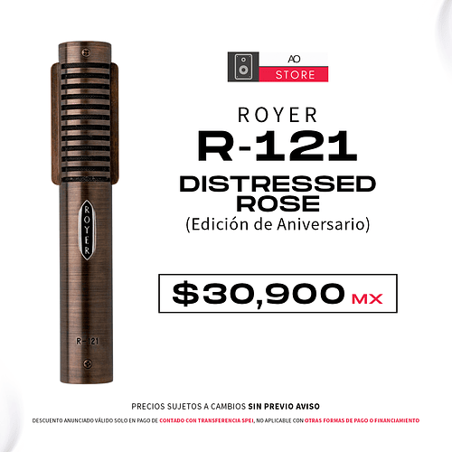 Royer R 121 Distressed Rose (Edición de Aniversario) Microfono