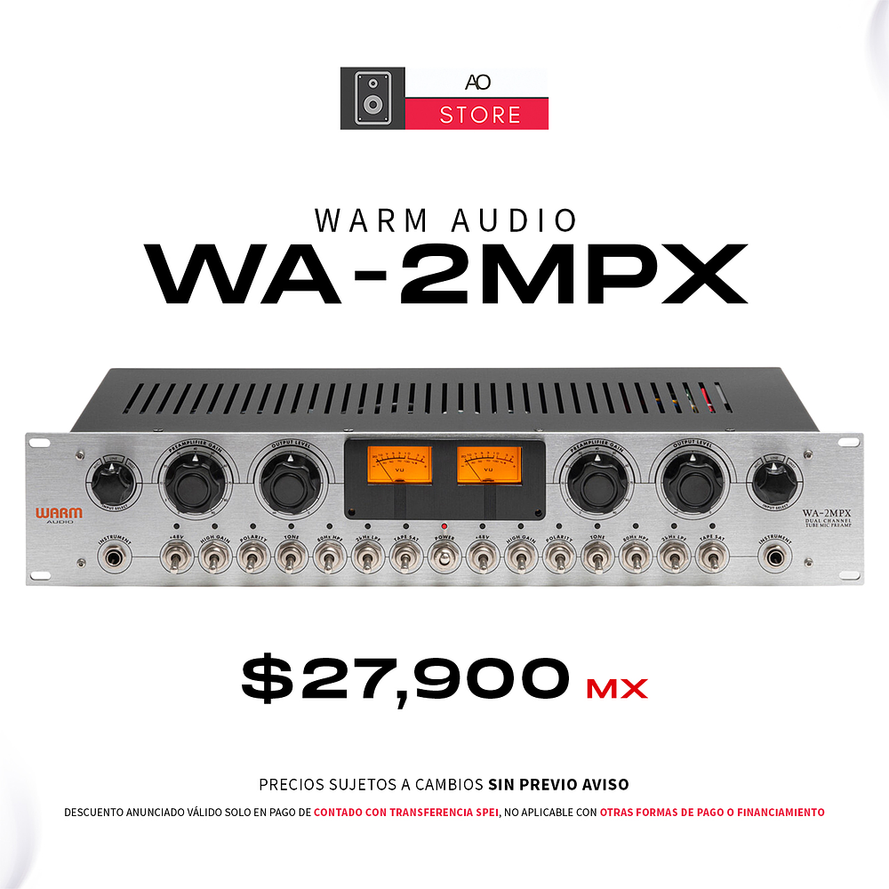 Warm Audio WA 2MPX Preamplificador de tubo de canal dual 1