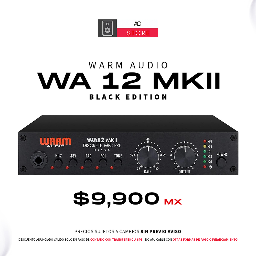 Warm Audio WA 12 MKII Black Edition Preamplificador 1
