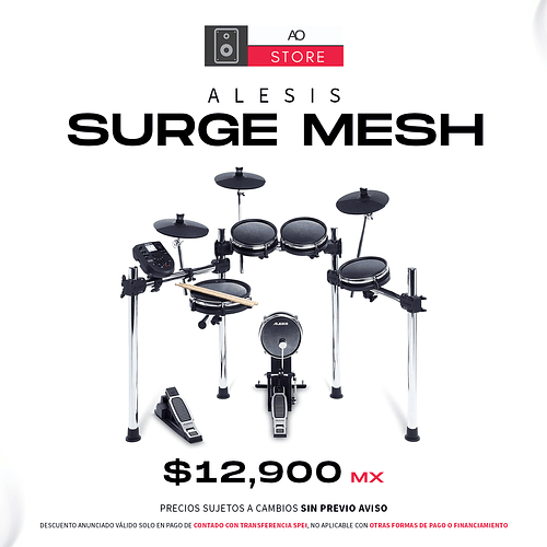 Alesis Surge Mesh Kit Batería Eléctrica De 8 Piezas