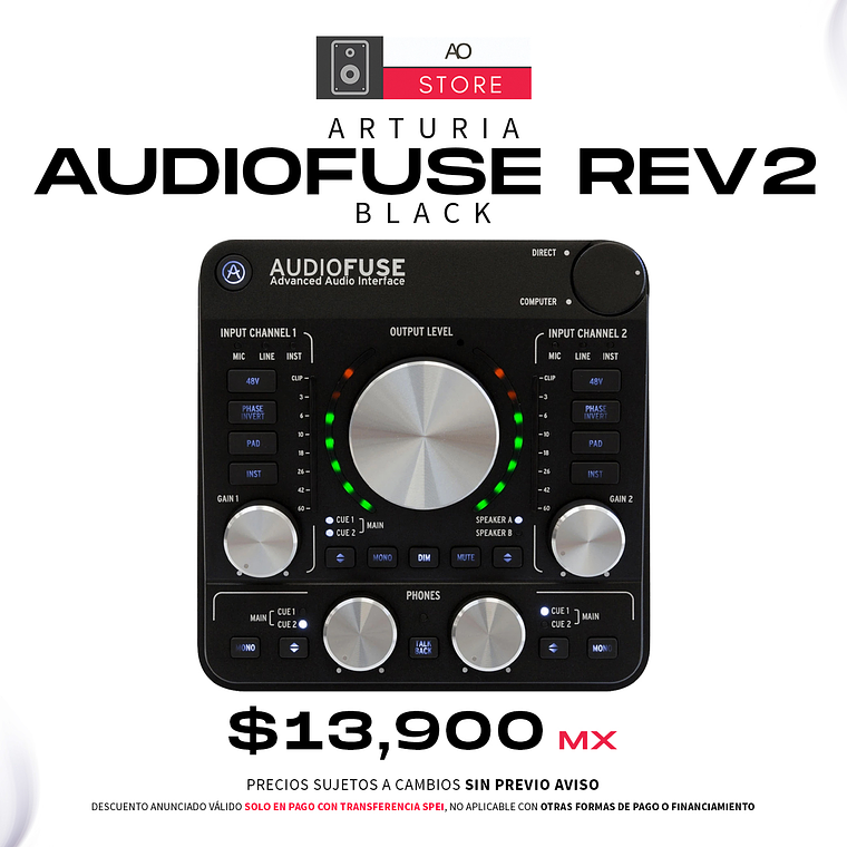 Arturia Audiofuse Rev2 Black Interfaz de Audio 1