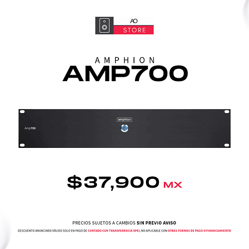 Amphion Amp700 Amplificador para Monitores de Estudio Pasivos