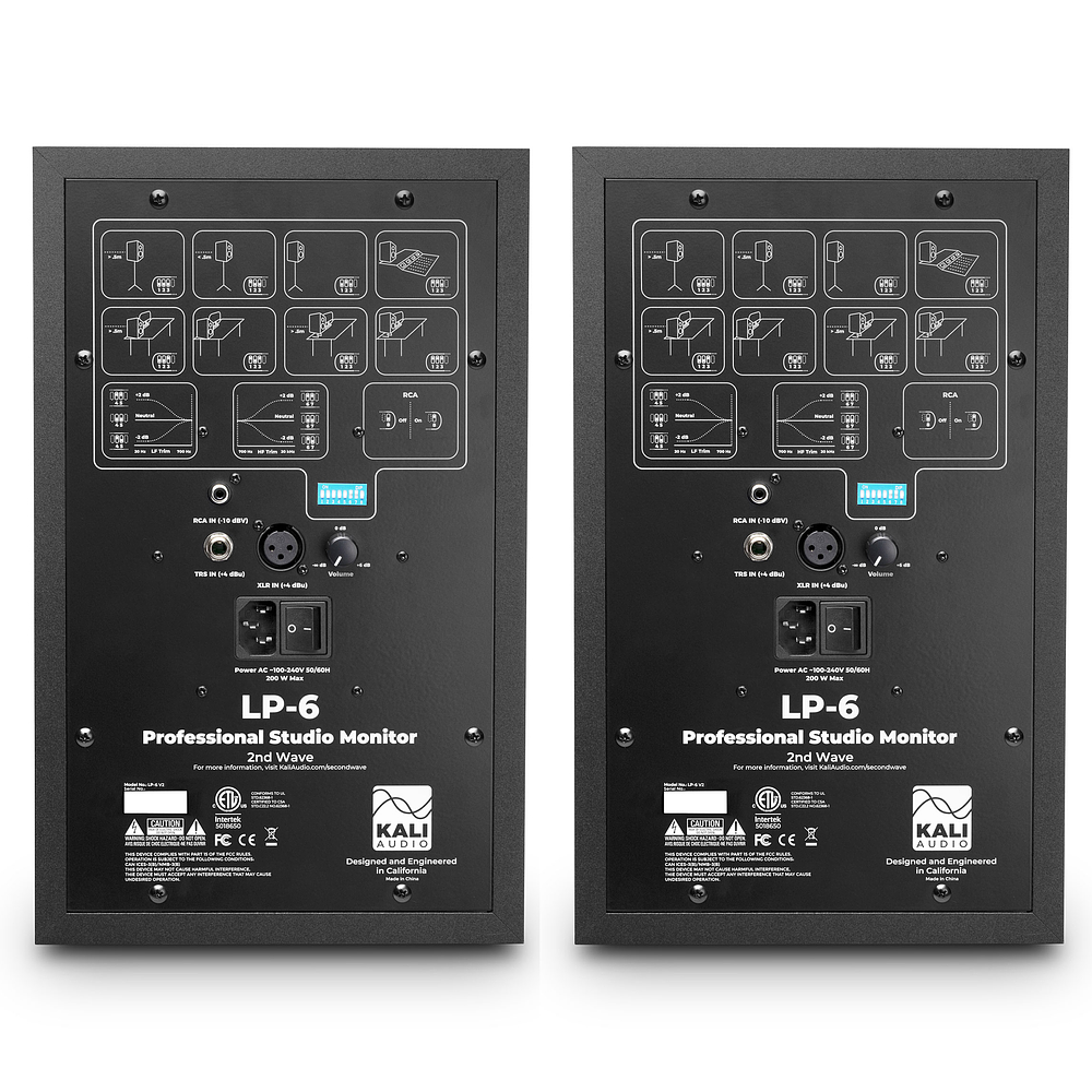 Kali Audio LP 6 Second Wave V2 Monitores de Estudio (El Par) + Apogee Boom Interfaz de Audio + De Regalo Cable XLR Macho a Plug Macho 6.3 mm 1/4 3 Metros (2Pz) 6