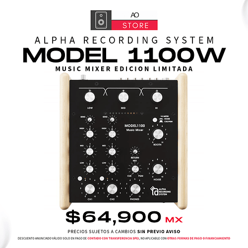 Alpha Recording System Model 1100W Music Mixer Edición Limitada