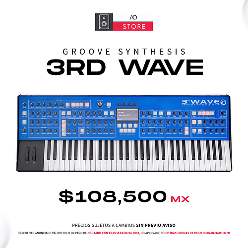 Groove Synthesis 3rd Wave Polyphonic Wavetable Keyboard Sintetizador