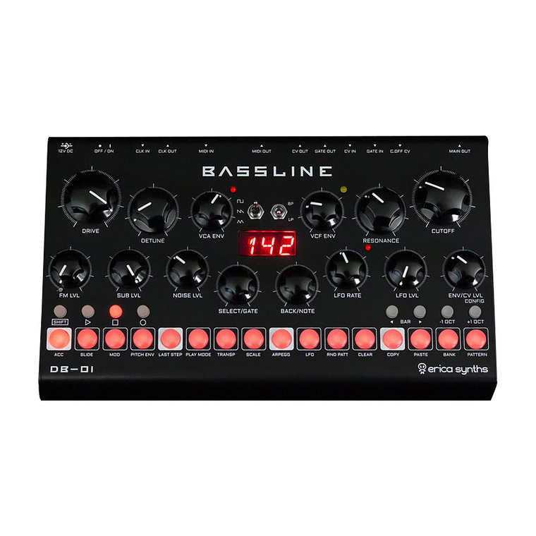 Erica Synths Bassline DB 01 Bass Sintetizador  2
