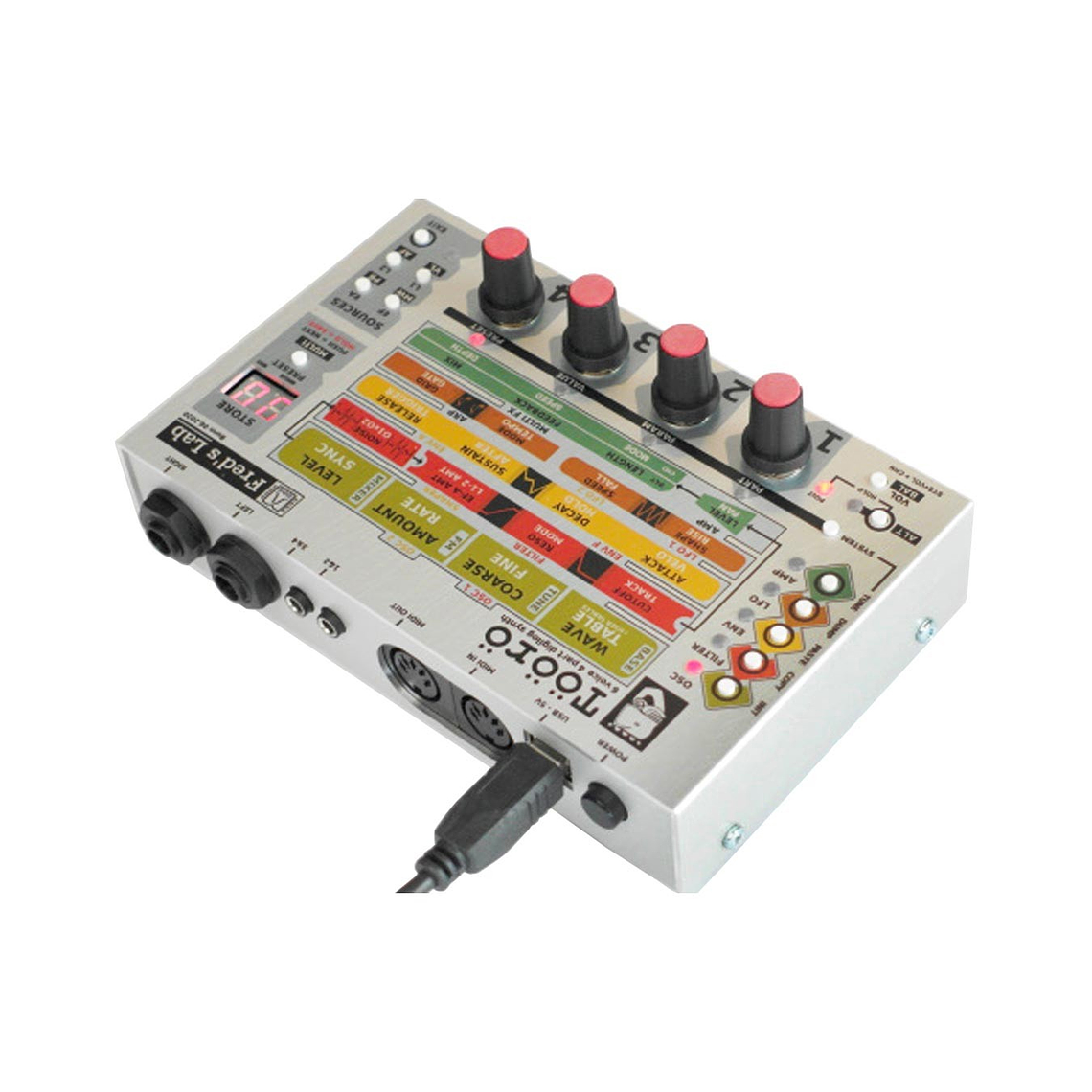 Fred's Lab Töörö Polyphonic Hybrid Desktop Sintetizador 4