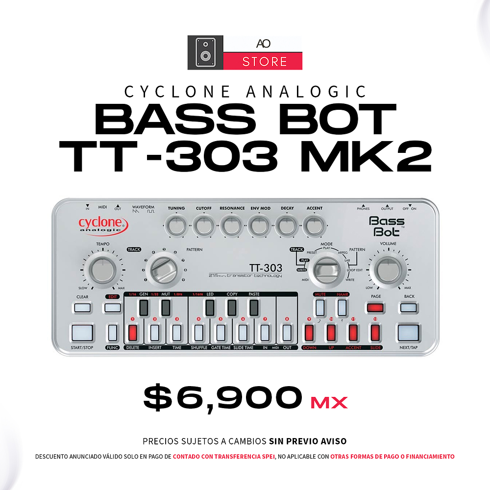 Cyclone Analogic Bass Bot TT 303 Mk2 Sintetizador Analogo  1