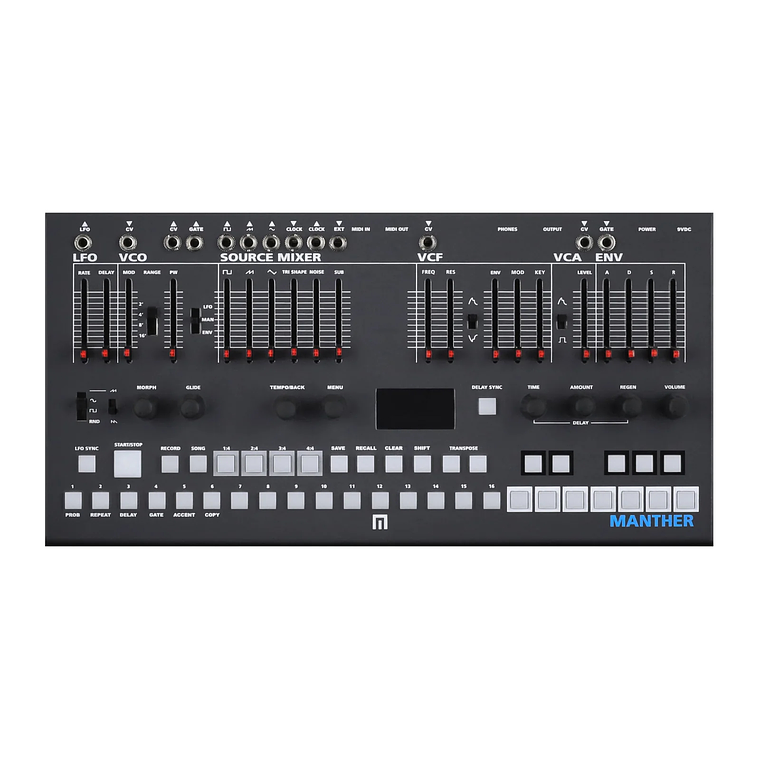 Malekko Heavy Industry Manther Desktop Analog Sintetizador + Secuenciador 2