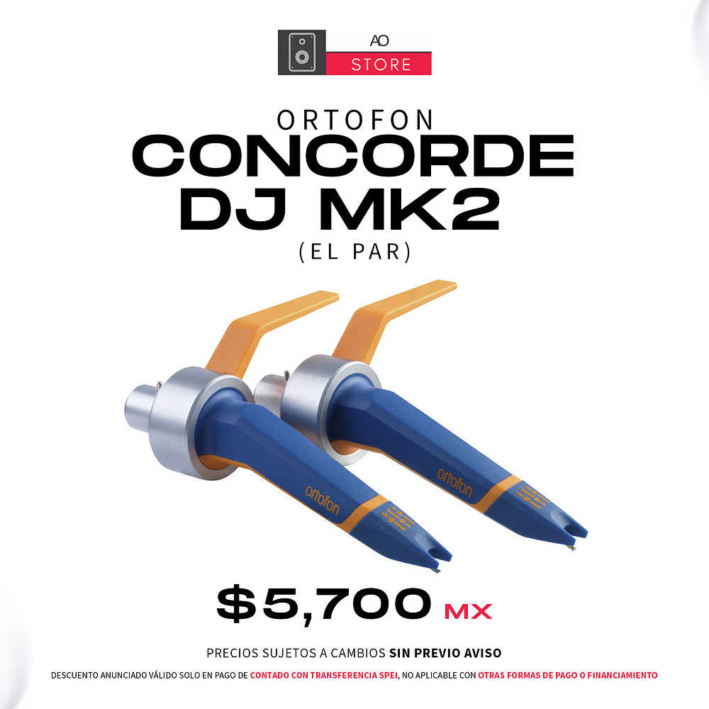 Ortofon Concorde Dj MK2 Cartucho Con Aguja Para Tornamesa (El par) 1