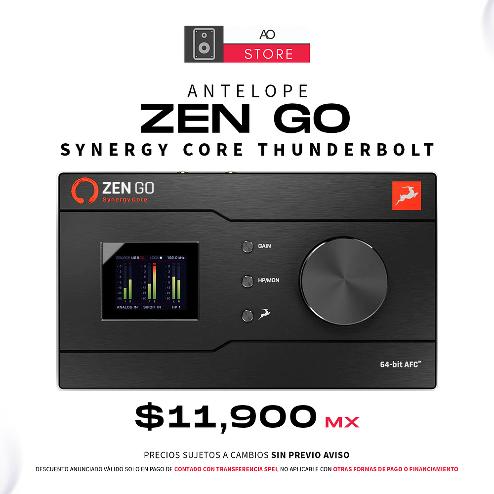 Antelope Zen Go Synergy Core Thunderbolt Interfaz De Audio 1
