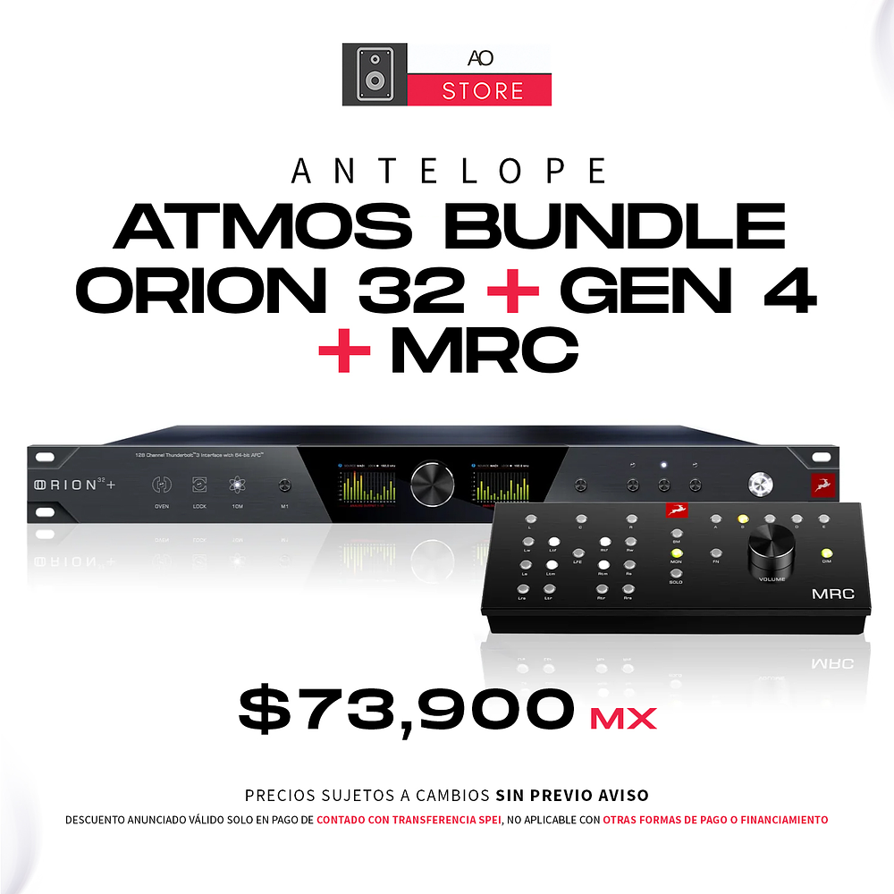 Antelope ATMOS Bundle Orion32+ Gen4 Interfaz De Audio + Antelope MRC Control remoto de monitoreo  1