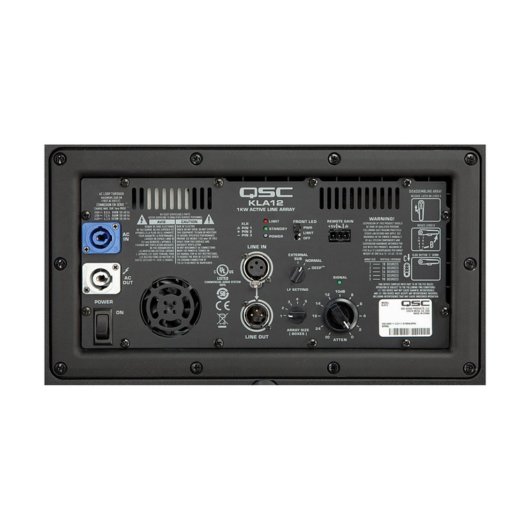 QSC KLA12 (4 piezas) + QSC KS118 (4 piezas) + Poste Sub a Top (2 piezas) Sistema de Audio Híbrido Fuente Puntual y Tiro Largo Tipo Line Array 3