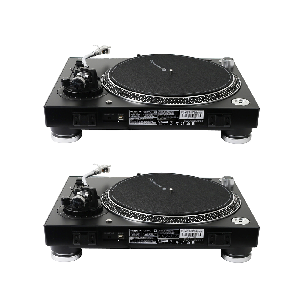 Pioneer DJ PLX 500 Tornamesa Para Dj (2 Piezas) + Omnitronic TRM 202 MK3 Mezcladora Rotativa Para Dj 3