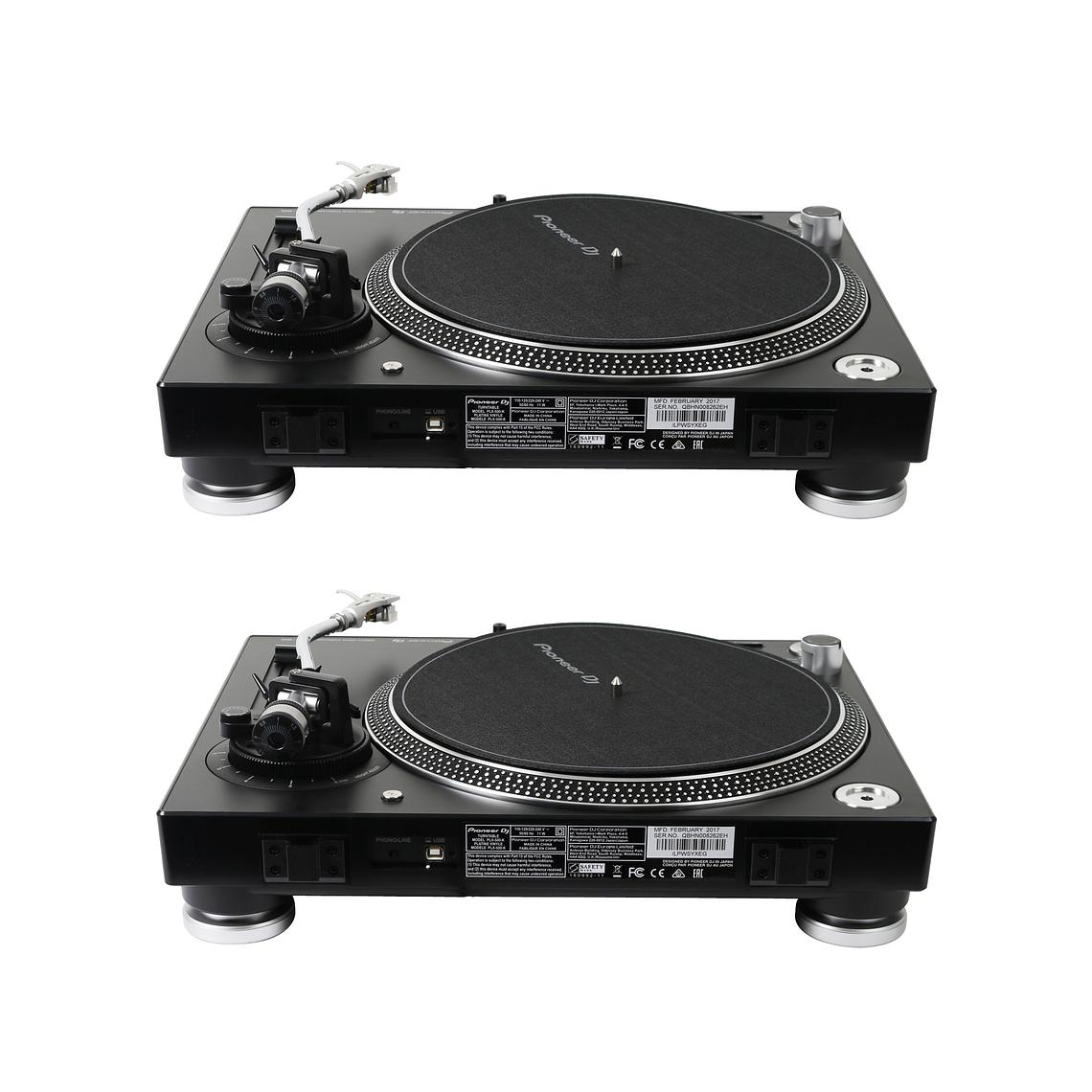 Pioneer DJ PLX 500 (2 Piezas) + Omnitronic TRM 202 MK3 Cabina Completa 3