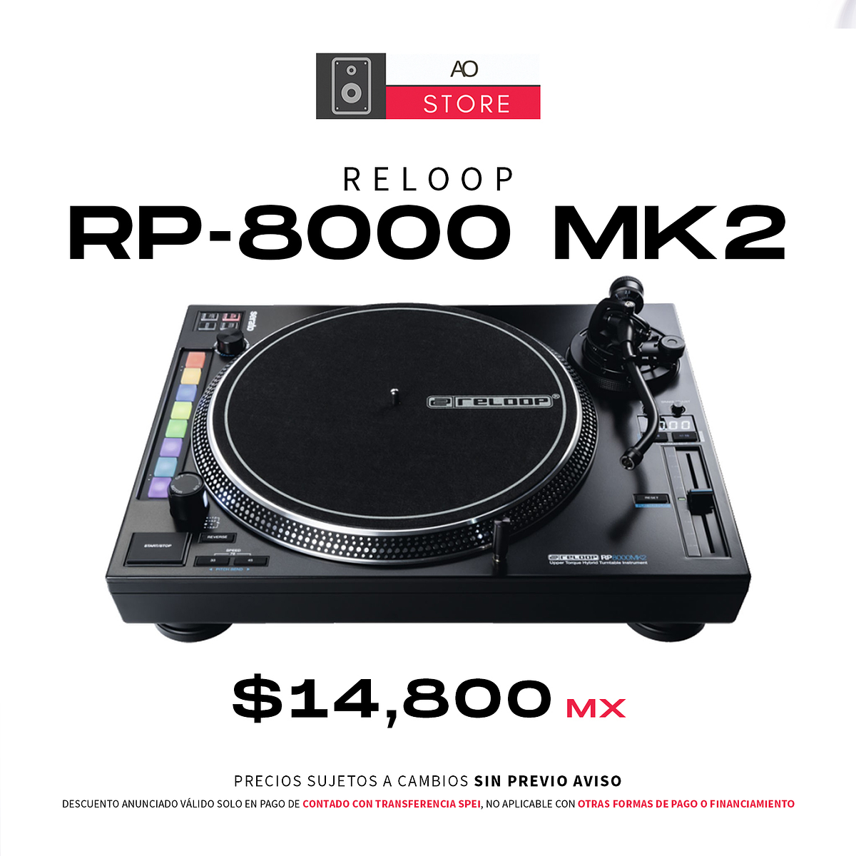 Reloop anuncia la nueva tornamesa RP-8000 MK2 - Majo Montemayor