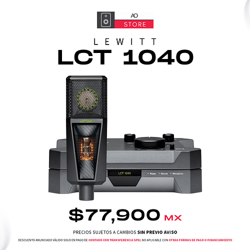 Lewitt LCT 1040 Sistema de Micrófono de Condensador de Válvula