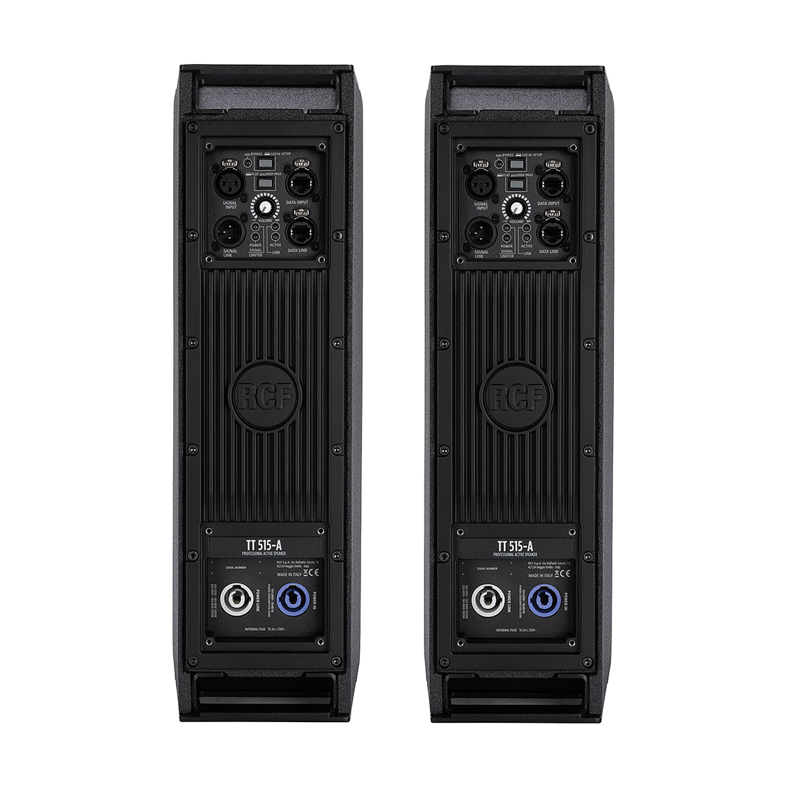 RCF TT 515A Bocina Activa (2 Piezas) + TT 808 AS Subwoofer Activo (2 Piezas) + RCF Kit Stand Adaptador para TT 515 (2 Piezas) + Poste Sub A Top (2 piezas) Sistema de Audio 4