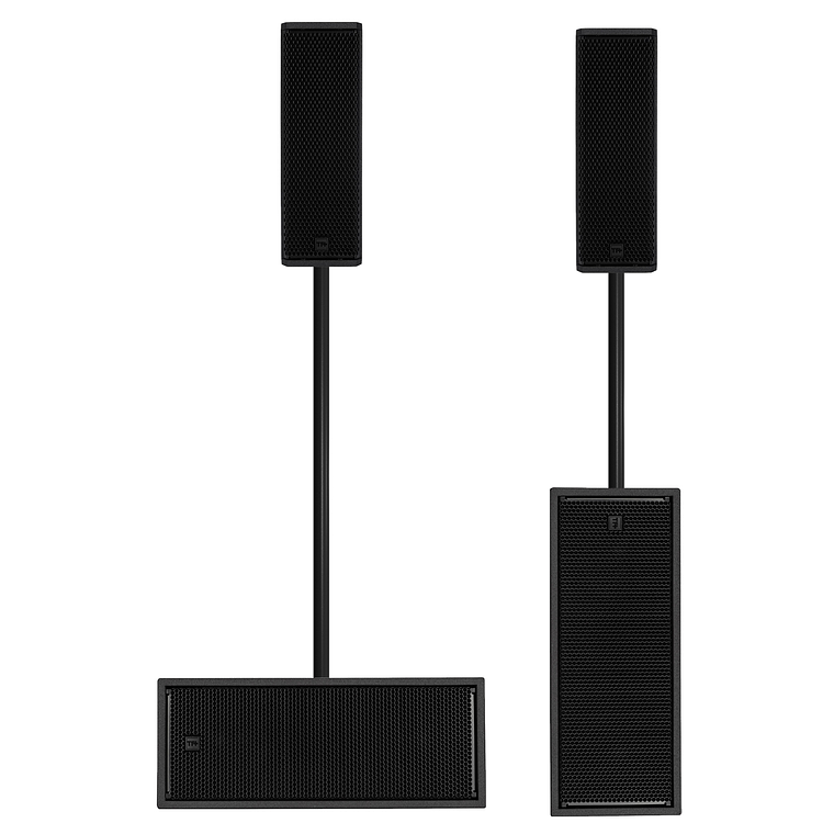 RCF TT 515A Bocina Activa (2 Piezas) + TT 808 AS Subwoofer Activo (2 Piezas) + RCF Kit Stand Adaptador para TT 515 (2 Piezas) + Poste Sub A Top (2 piezas) Sistema de Audio 2