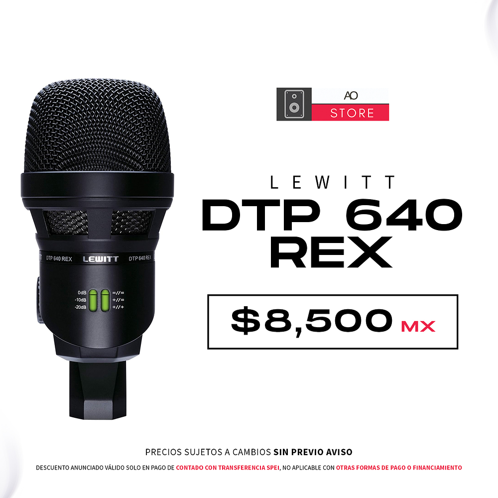 Lewitt DTP 640 REX Micrófono para Kick Drum 1
