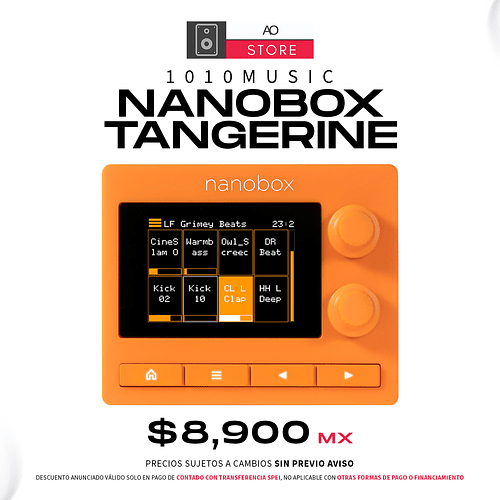 1010 Music Nanobox Tangerine Compact Multi Sampleo 