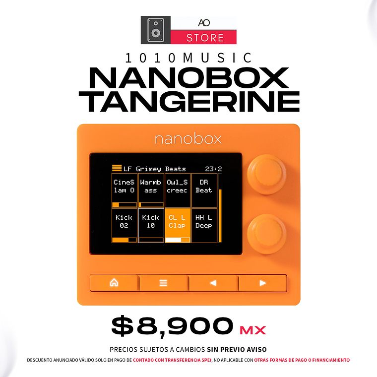 1010 Music Nanobox Tangerine Compact Multi Sampleo  1