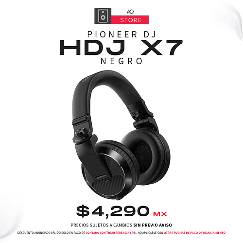 Pioneer DJ HDJ X7 Audífonos Profesionales Color Negro