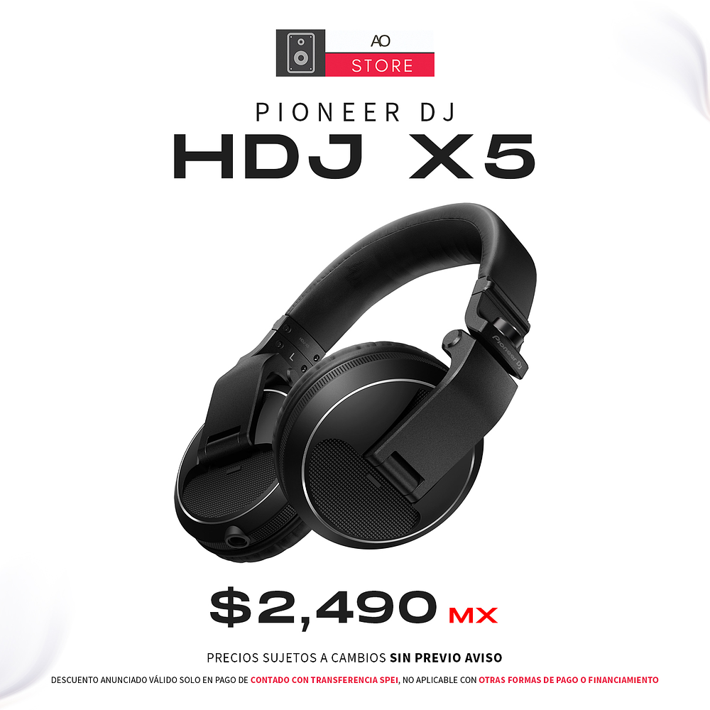 Pioneer DJ HDJ X5 Audífonos Profesionales Color Negro 1