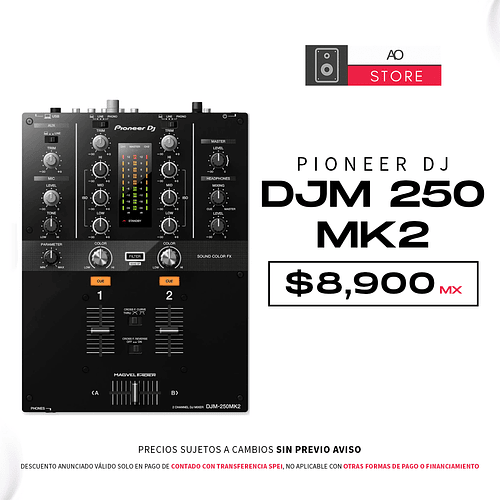 Pioneer DJ DJM 250 MK2 Mezcladora Para Dj