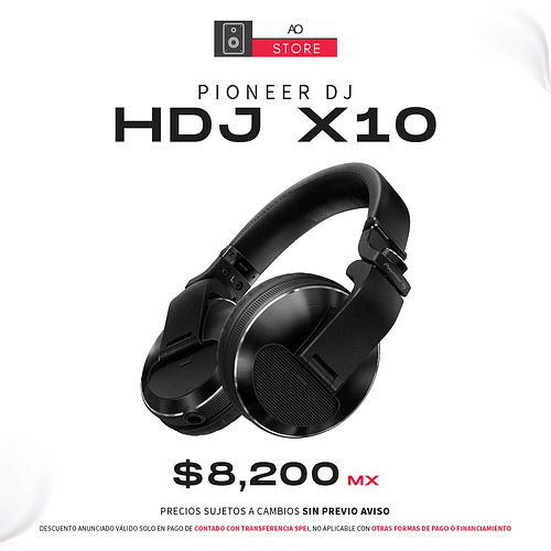 Pioneer DJ HDJ X10 Audífonos Profesionales Color Negro