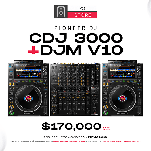 Pioneer DJ CDJ 3000 + DJM V10 Cabina Completa 