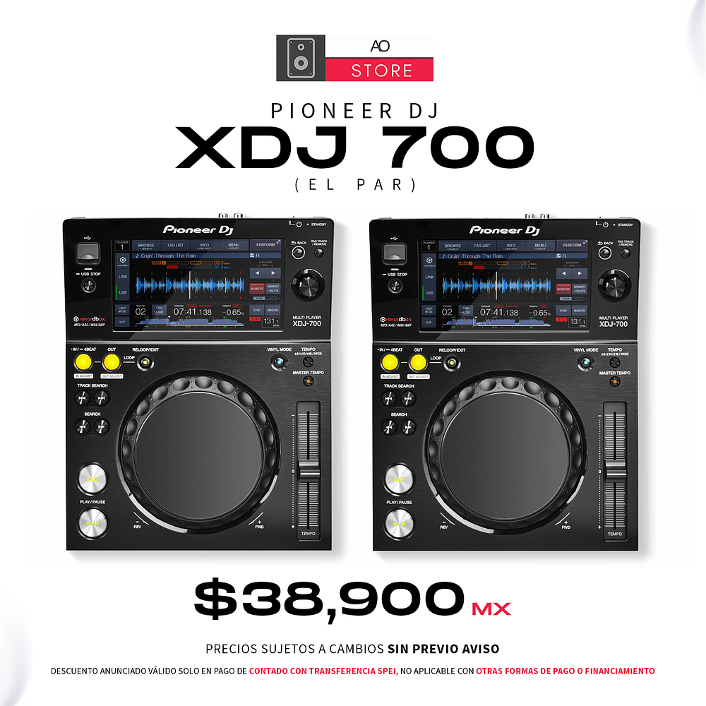 Pioneer DJ XDJ 700 Reproductor Para Dj El Par 1