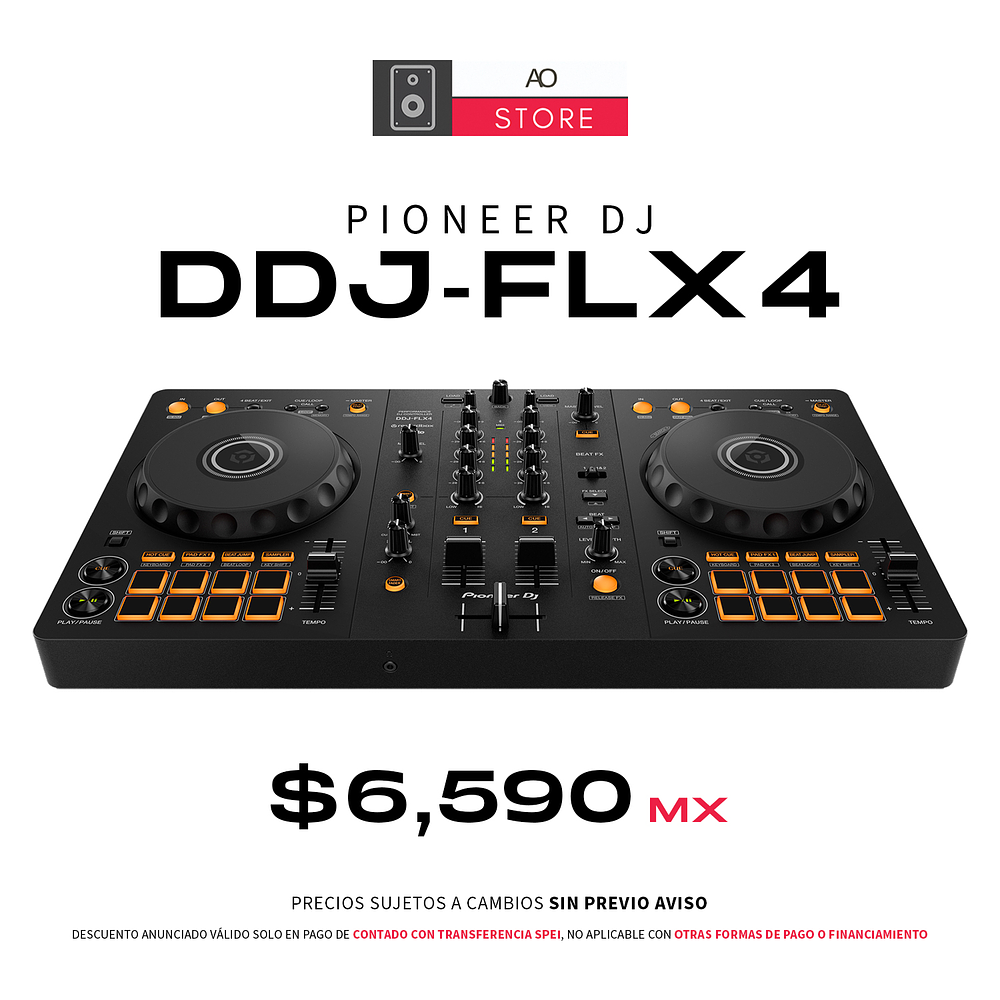 Pioneer DJ DDJ FLX4 Controlador DJ de 2 Canales 1