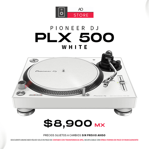 Pioneer DJ PLX 500 White Tornamesa Para Dj (Unidad)