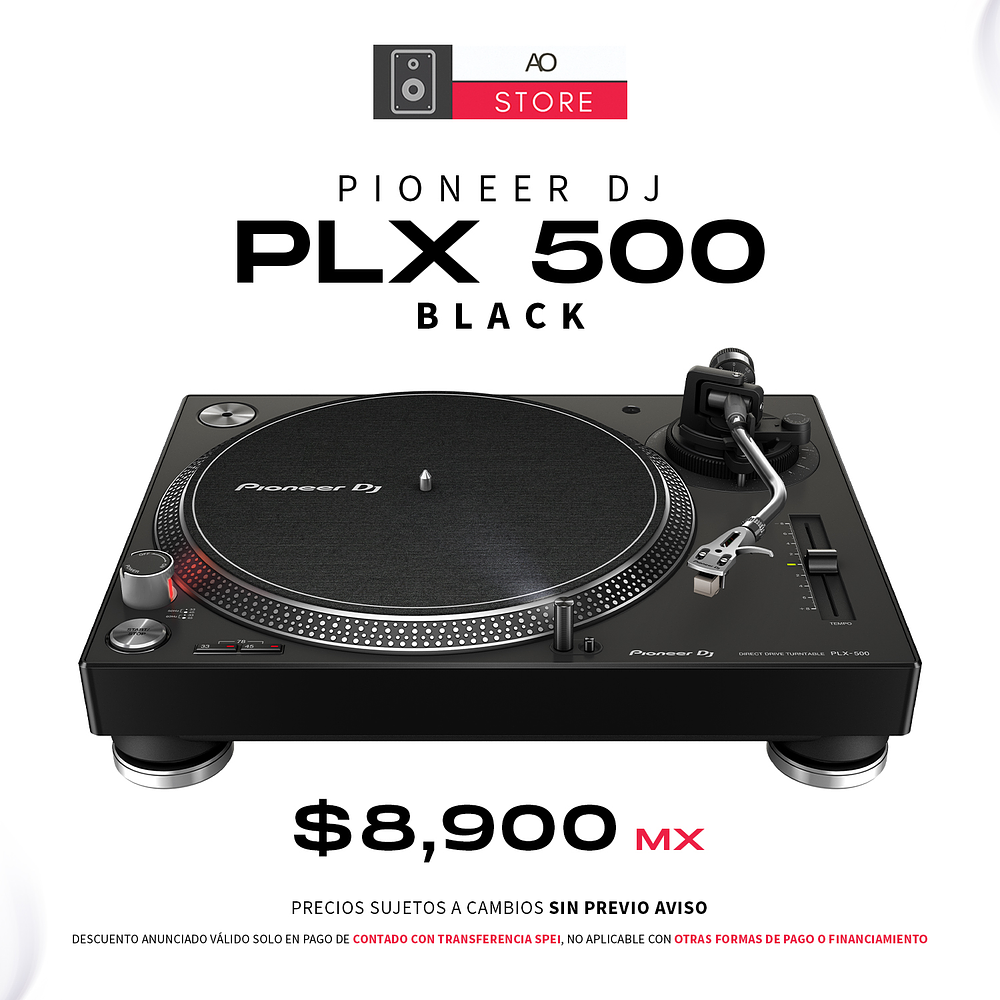 Pioneer DJ PLX 500 Black Tornamesa Para Dj (Unidad) 1