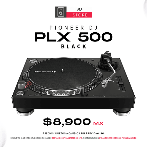 Pioneer DJ PLX 500 Black Tornamesa Para Dj (Unidad)