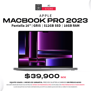 Apple MacBook Pro 2023 M2 PRO, 512GB SSD, 16GB RAM, Pantalla 16