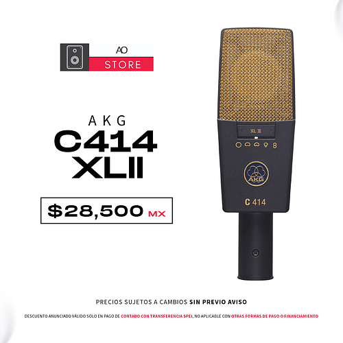 AKG C414 XLII Reference Microfono Condesador Multipatrón