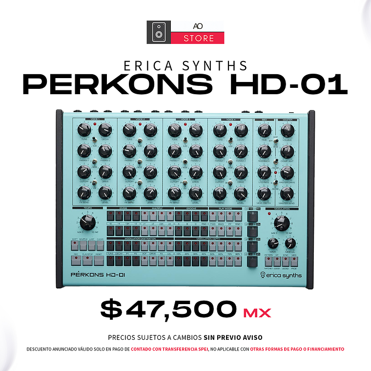 Erica Synths Perkons HD 01 Sintetizador + Secuenciador 1