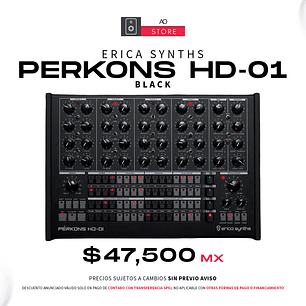 Erica Synths Perkons HD 01 Black Sintetizador + Secuenciador