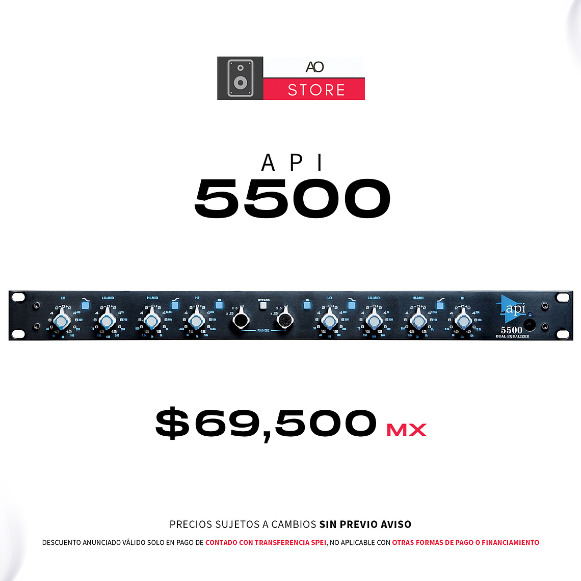 API 5500 Ecualizador Paramétrico De 2 Canales 1