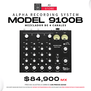 Alpha Recording System Model 9100B Mixer de 4 Canales