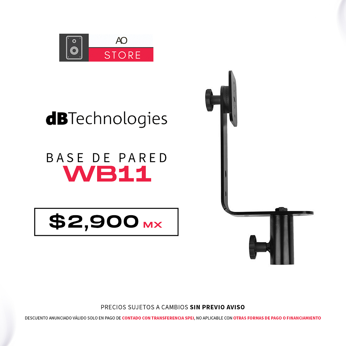 dB Technologies WB11 Base de Pared para Minibox 1