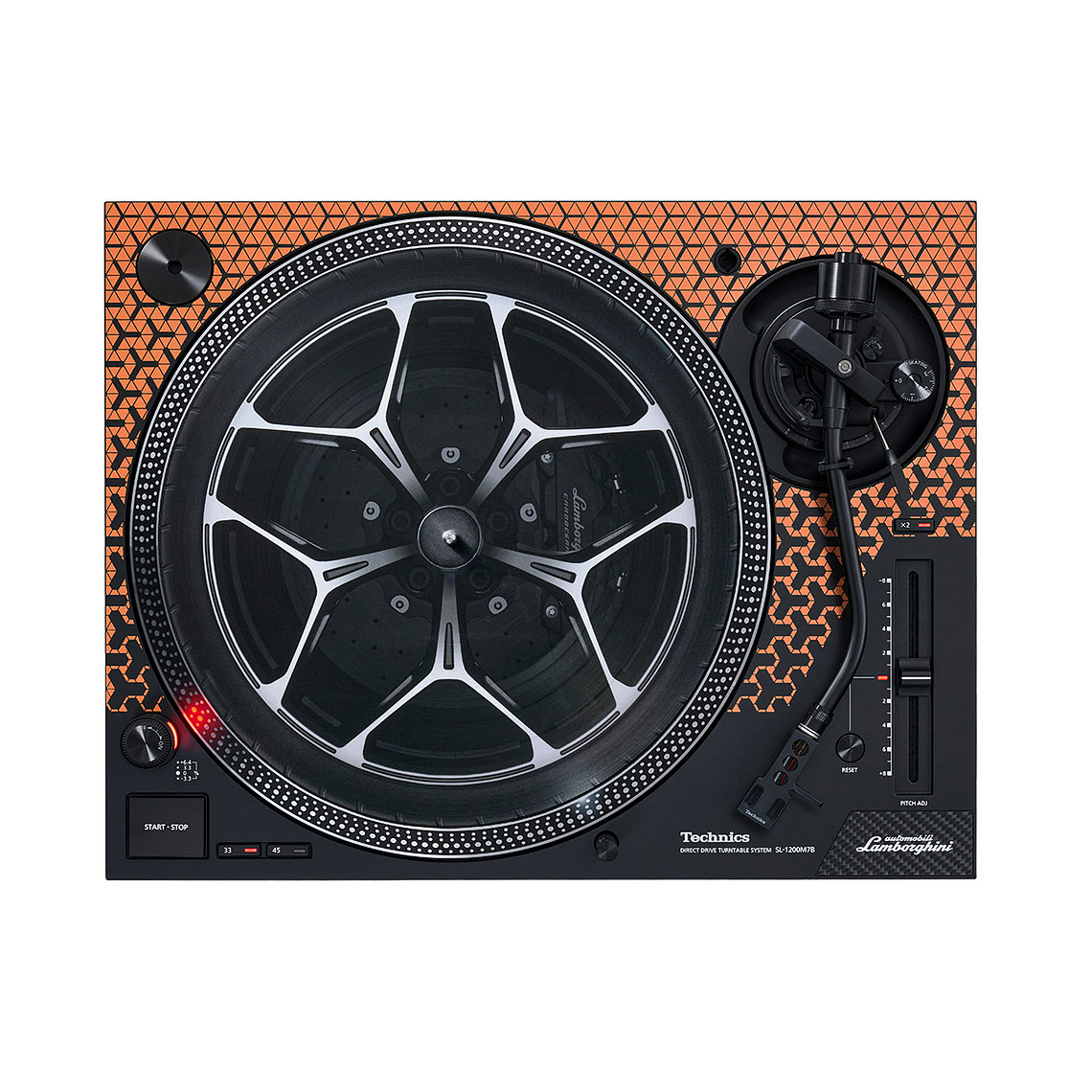 Technics SL 1200 M7B Lamborghini Naranja Edición Limitada Tornamesa para DJ 3