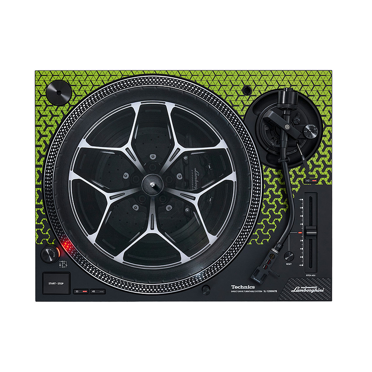 Technics SL 1200 M7B Lamborghini Verde Edición Limitada Tornamesa para DJ 3