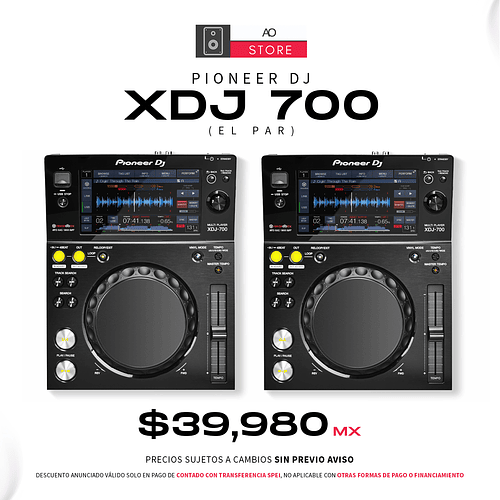 Pioneer DJ XDJ 700 Reproductor Para Dj El Par