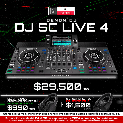 Denon DJ SC Live 4 Reproductor Multimedia Controlador Para Dj