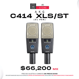 AKG C414 XLS ST Micrófono Multipatrón (2 Piezas)