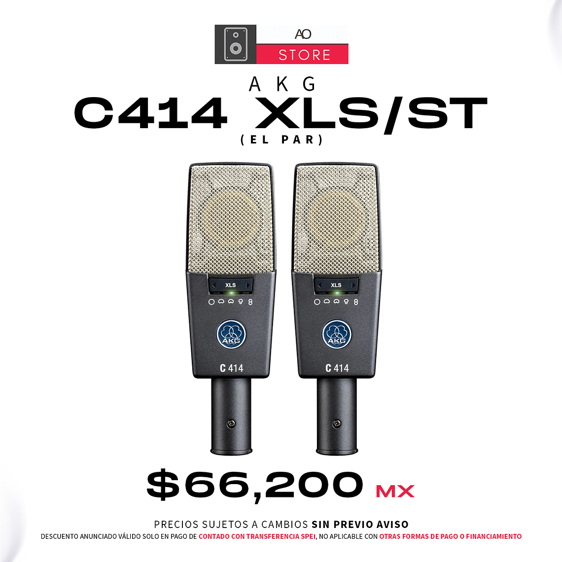 AKG C414 XLS ST Micrófono Multipatrón (2 Piezas) 1