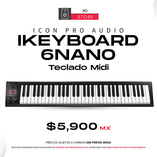 iCon Pro Audio iKeyboard 6Nano Teclado Midi